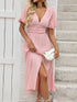 v-neck-puff-sleeve-dress OhSoStyled at Sophia's Style-4
